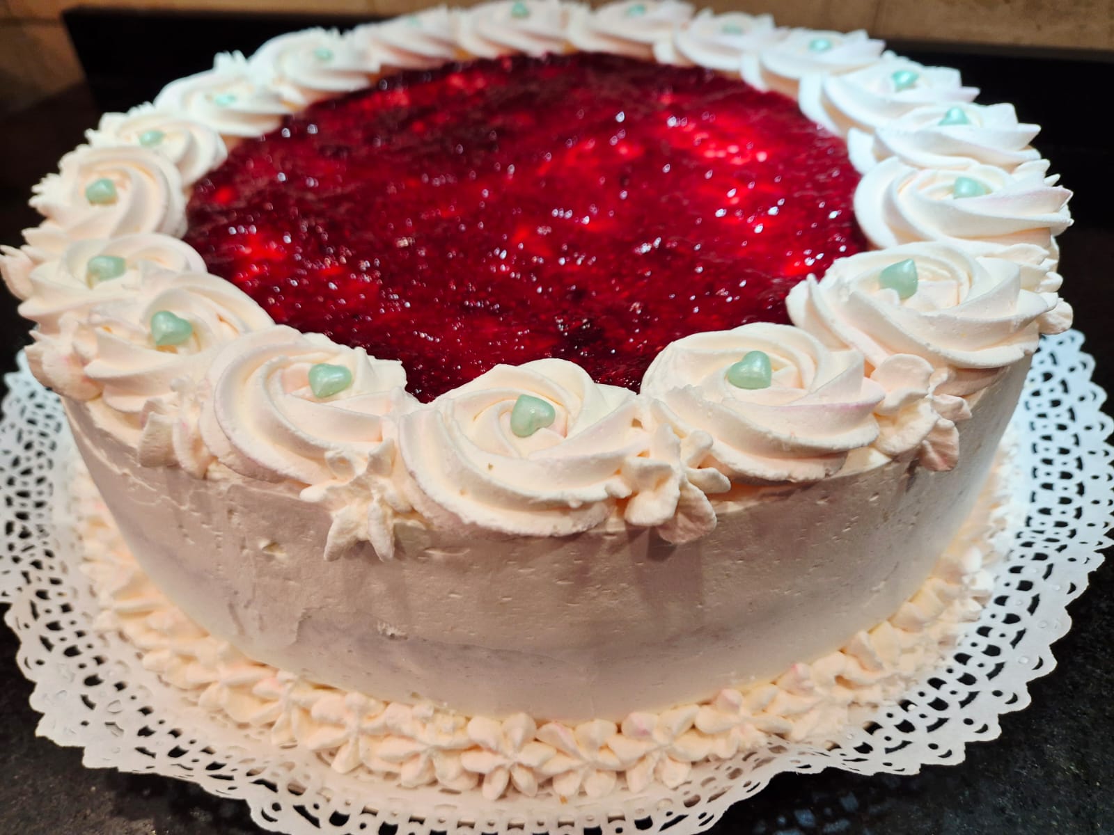 Opción C — torta de frambuesa
